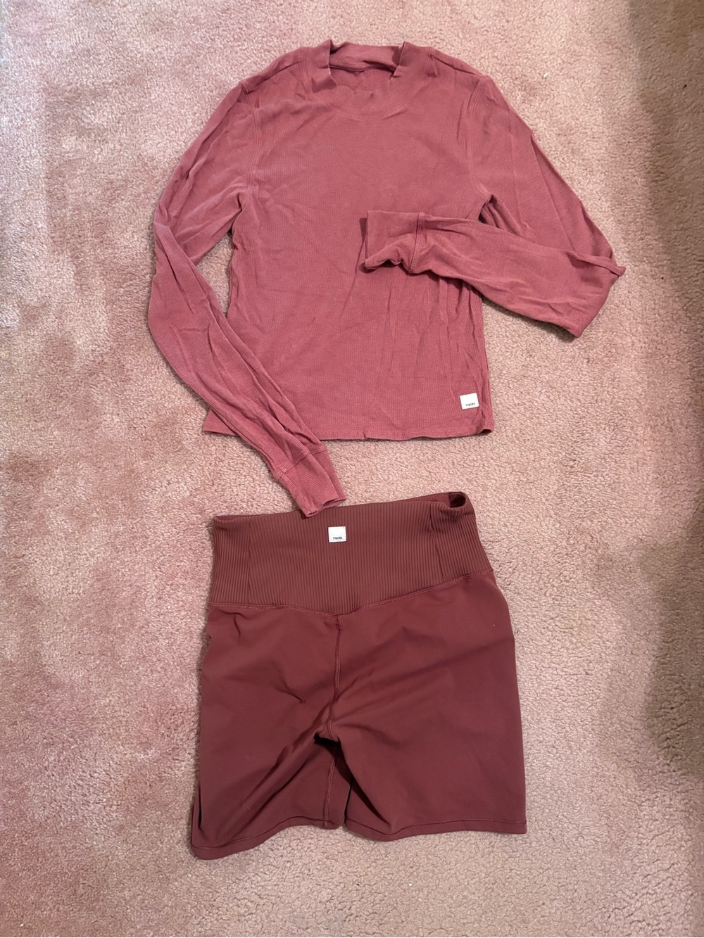 Vuori Ribbed Active Top and Active Shorts set